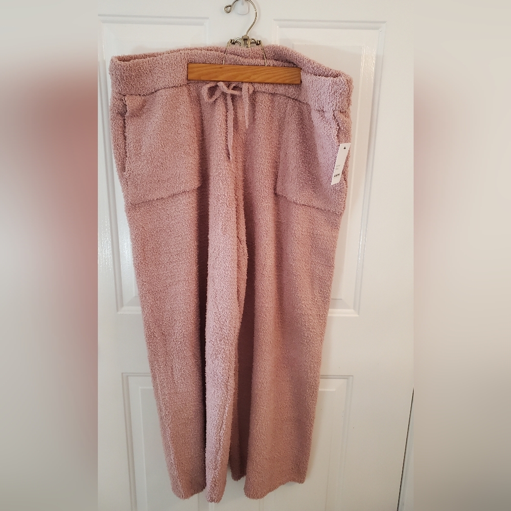 Sonoma Plush Sherpa Lounge Pants in Dusty Rose